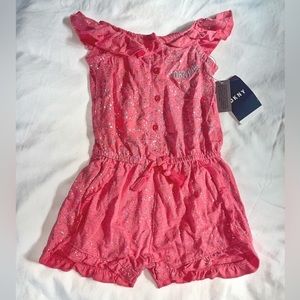 DKNY GIRLS ROMPER SUNKIST CORAL 24M